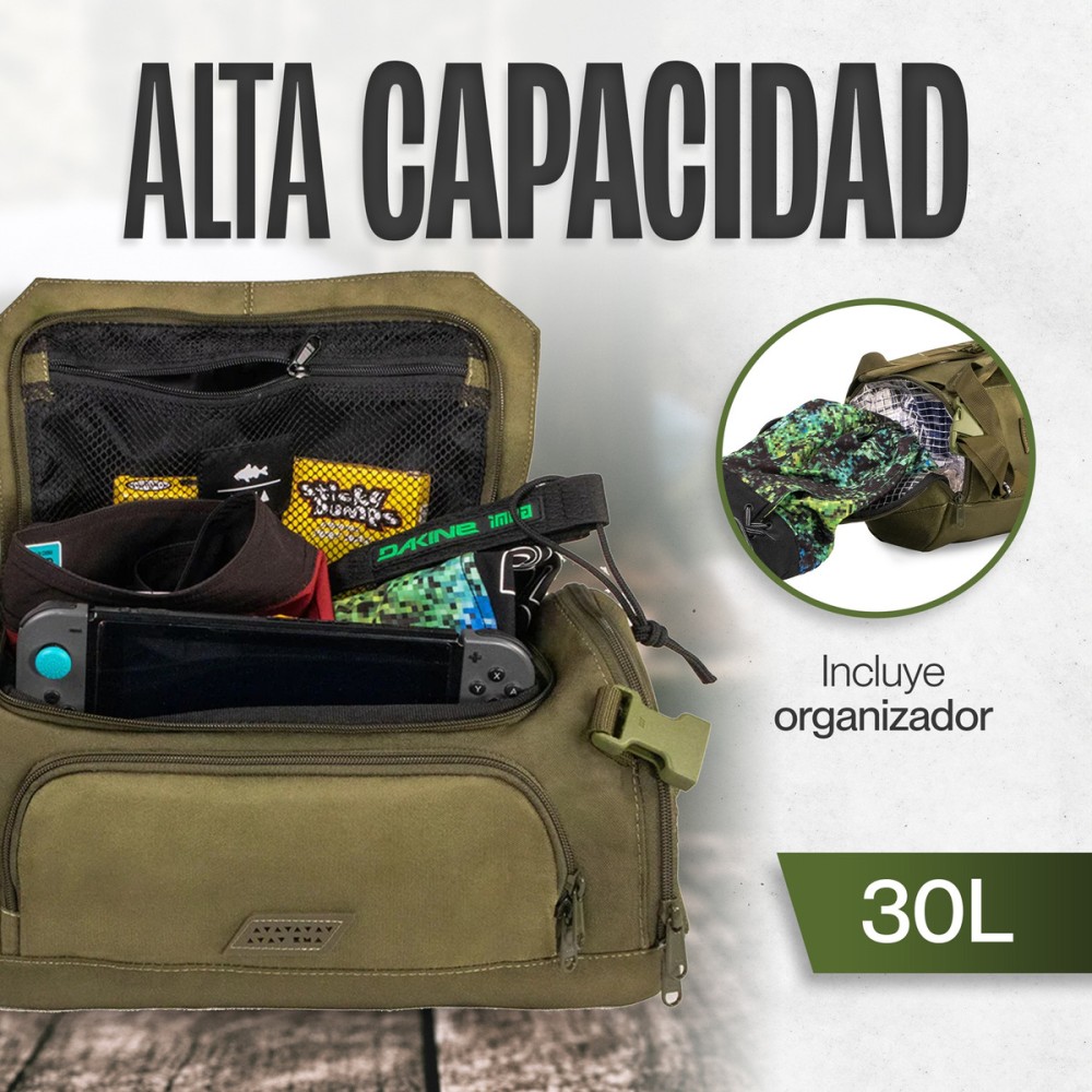 Foto 5 pulgar | Duffle Mochila Dry Outdoor Kma 30l Color Verde Versátil