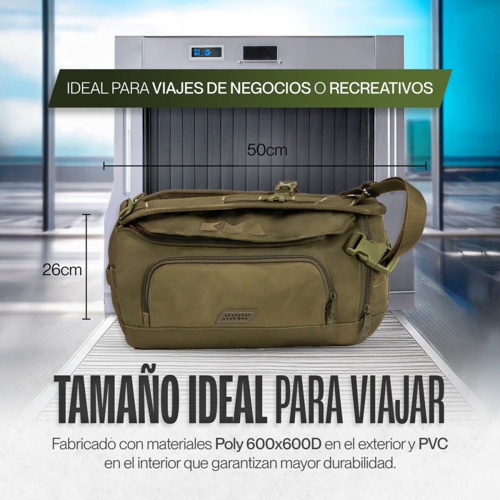 Foto 8 pulgar | Duffle Mochila Dry Outdoor Kma 30l Color Verde Versátil
