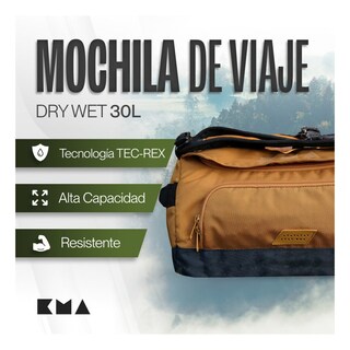 Foto 3 | Duffle Mochila Dry Outdoor Kma 30l Color Amarillo Versátil