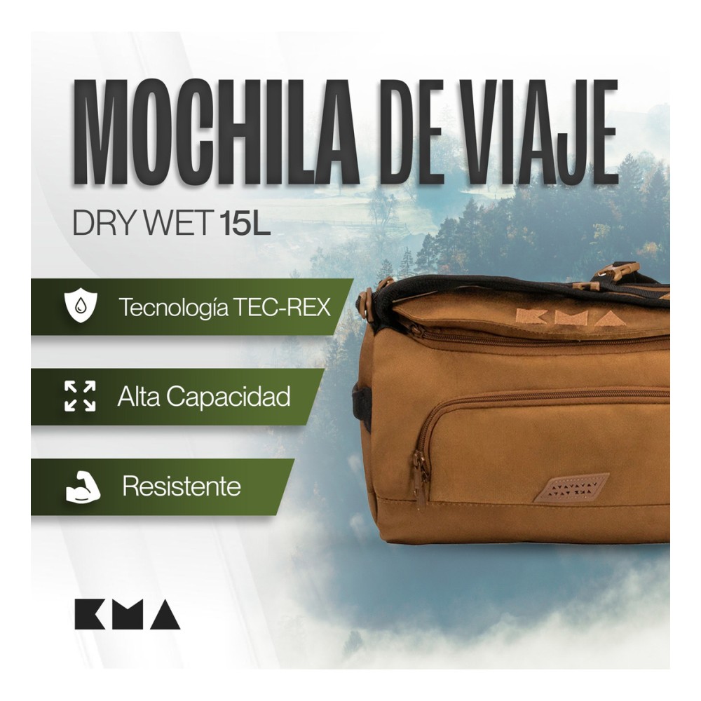 Foto 4 pulgar | Duffle Mochila Dry Outdoor Kma 15l Color Amarillo Versátil