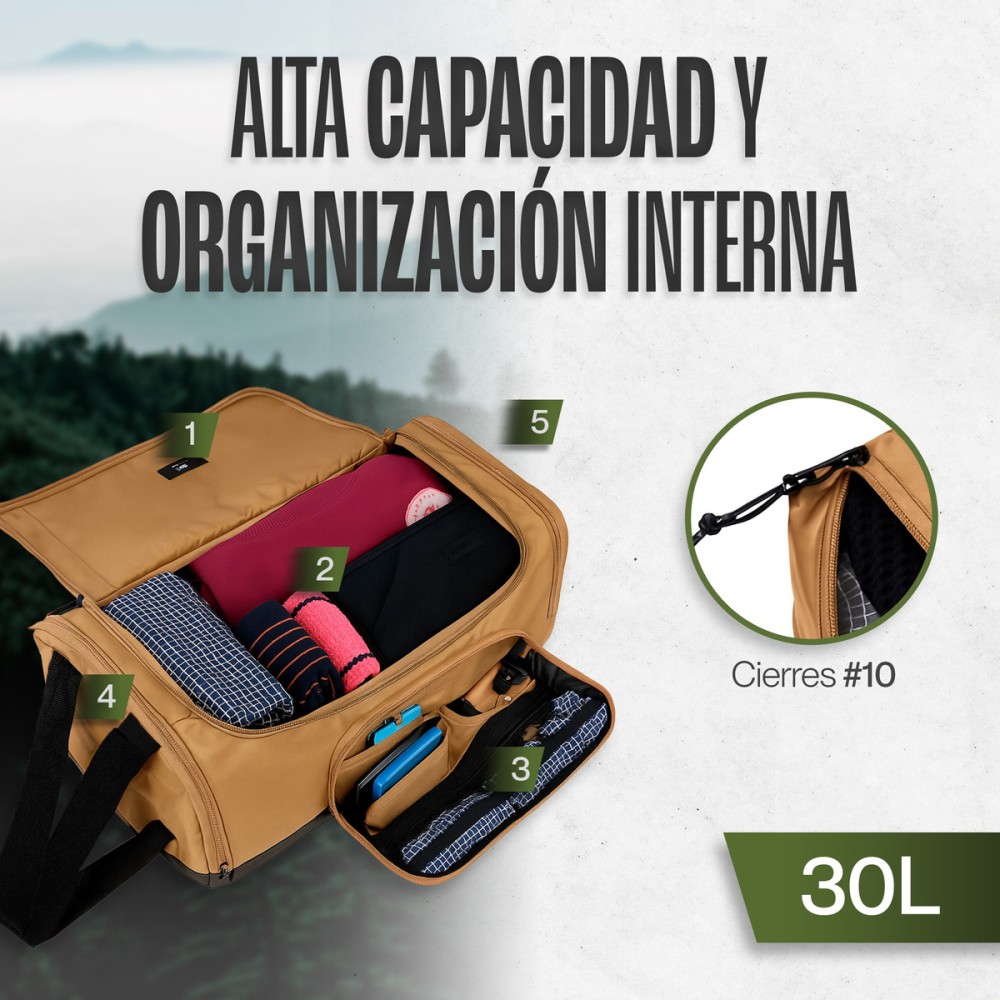 Foto 4 | Maleta Duffle Outdoor Kma 30l Color Amarillo Versátil