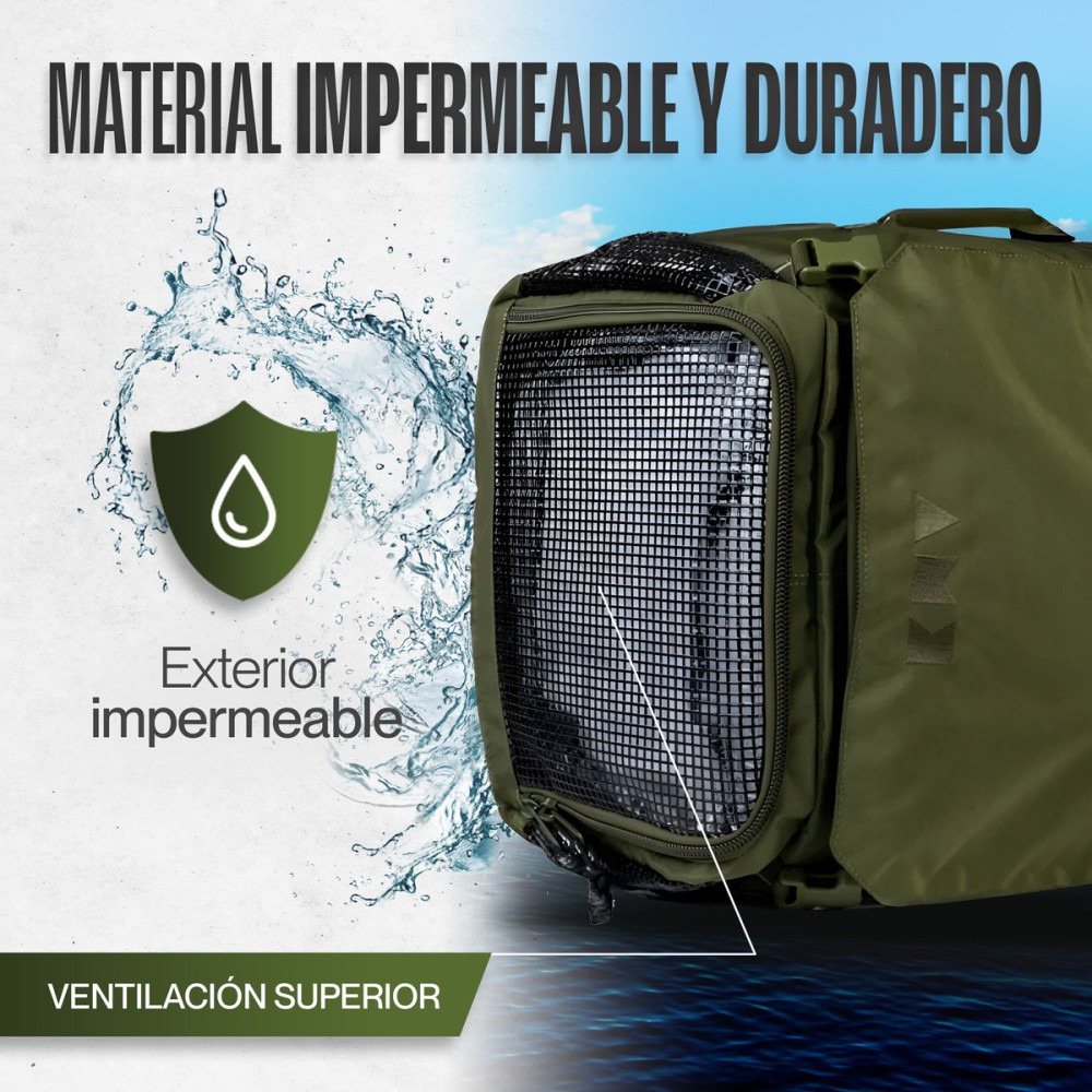 Foto 6 pulgar | Maleta Duffle Outdoor Kma 40l Color Verde Versátil