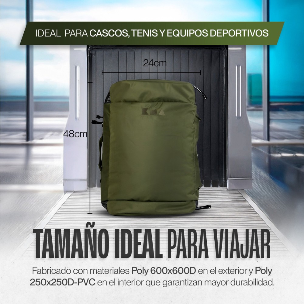 Foto 8 pulgar | Maleta Duffle Outdoor Kma 40l Color Verde Versátil