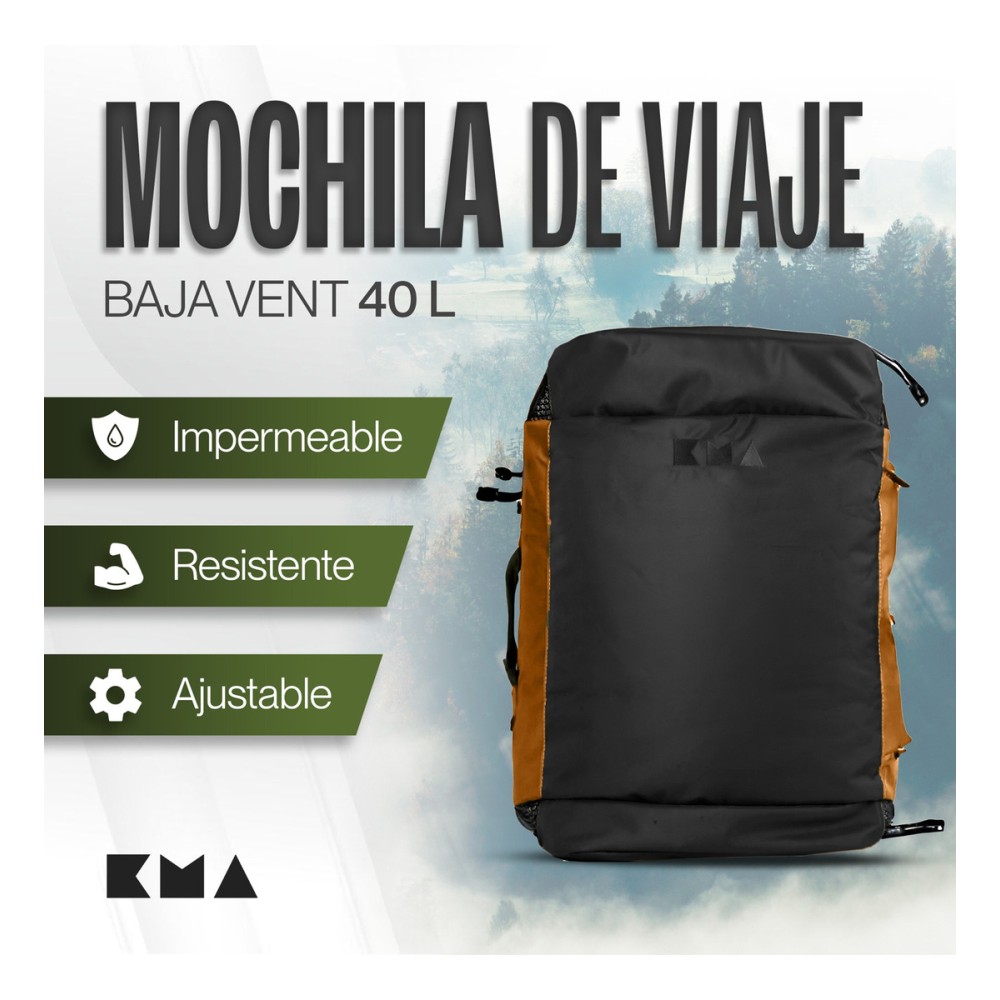 Foto 4 pulgar | Maleta Duffle Outdoor Kma 70l Color Amarillo Versátil