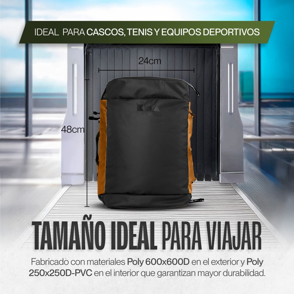 Foto 8 pulgar | Maleta Duffle Outdoor Kma 70l Color Amarillo Versátil