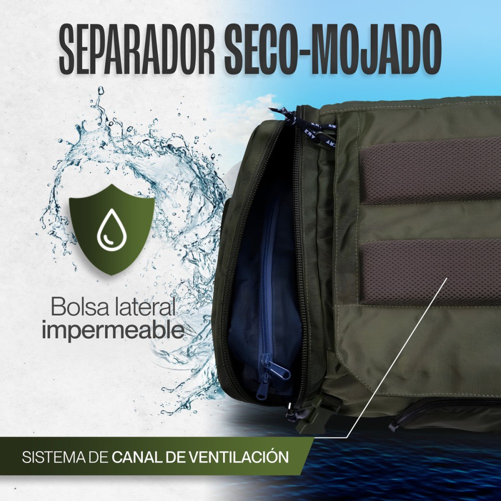 Foto 6 pulgar | Maleta Duffle Outdoor Kma 30l Color Verde Versátil