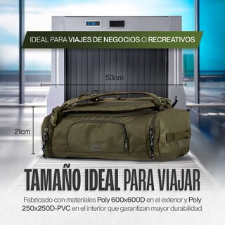 Foto 7 | Maleta Duffle Outdoor Kma 30l Color Verde Versátil