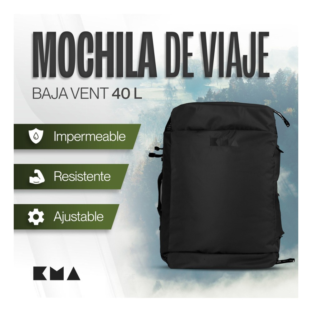 Foto 4 pulgar | Maleta Duffle Outdoor Kma 70l Color Negro Impermeable