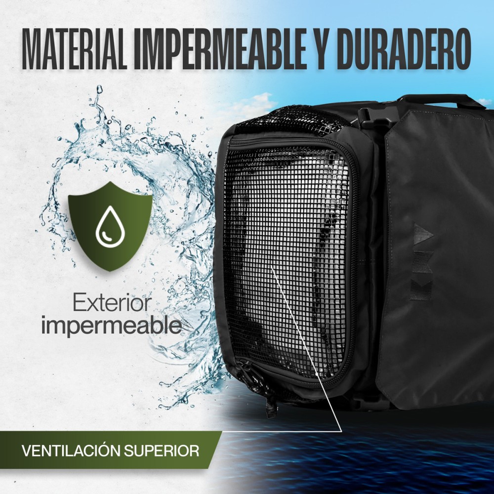 Foto 6 pulgar | Maleta Duffle Outdoor Kma 70l Color Negro Impermeable