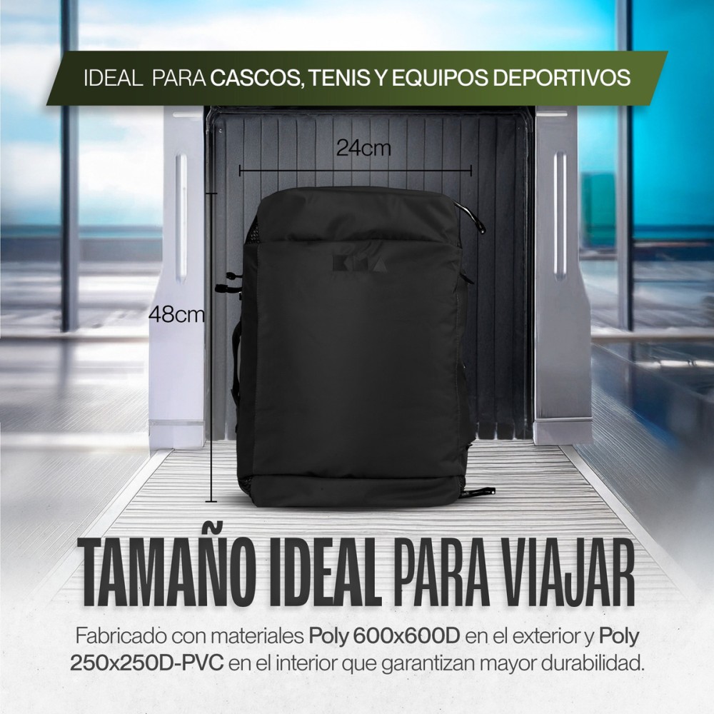 Foto 8 pulgar | Maleta Duffle Outdoor Kma 70l Color Negro Impermeable