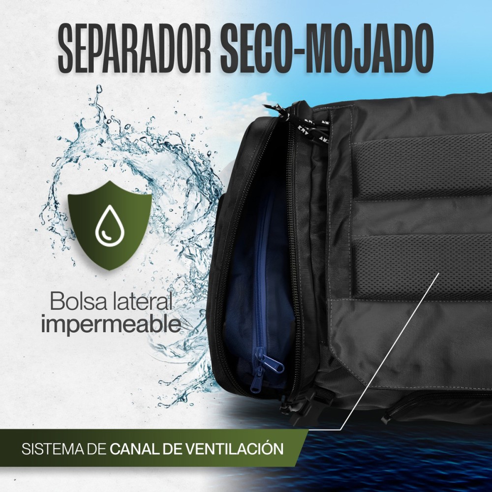 Foto 6 pulgar | Maleta Duffle Outdoor Kma 30l Color Negro Impermeable