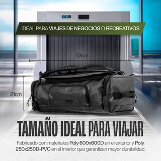 Foto 7 | Maleta Duffle Outdoor Kma 30l Color Negro Impermeable