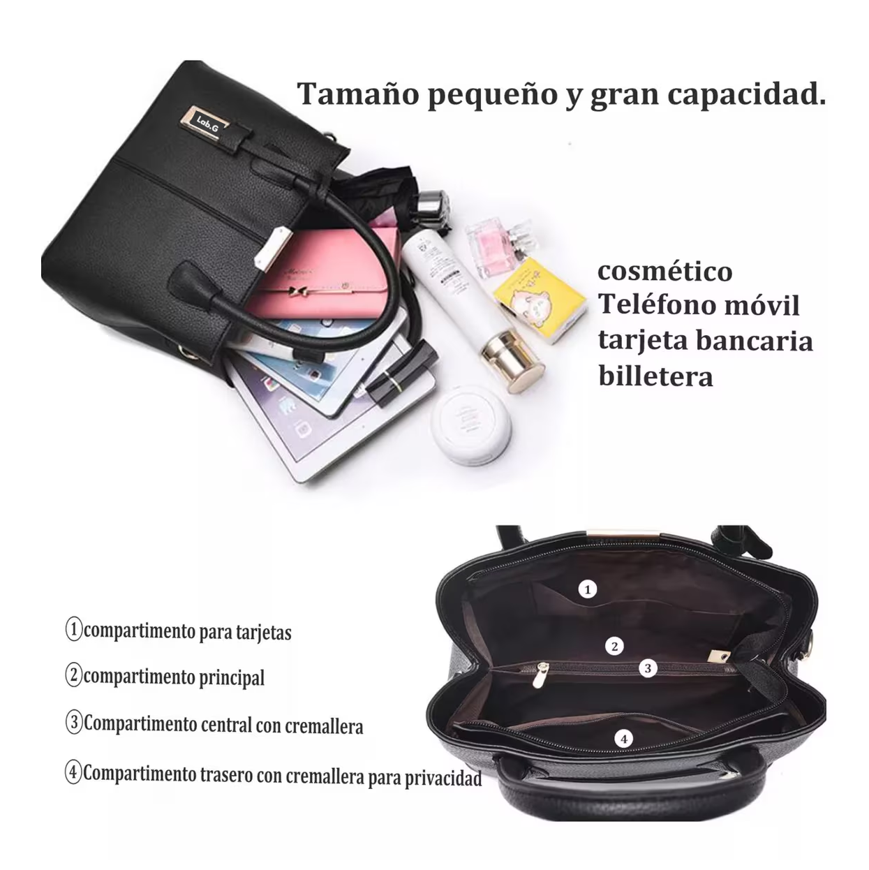 Foto 3 pulgar | Bolso Para Laptop Impermeable Elegante Lab.g Mujer, Negro