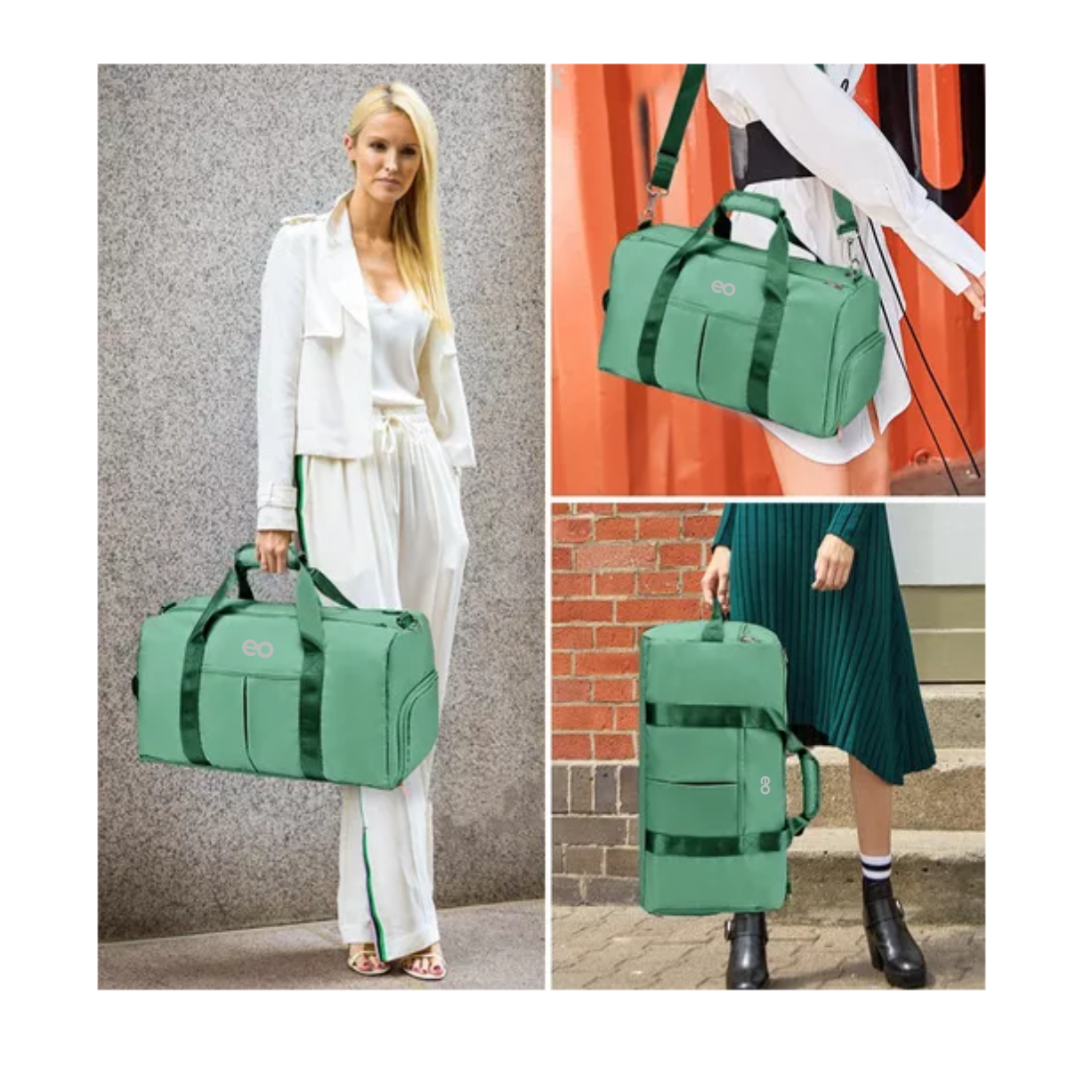 Foto 3 | Bolsa Deportiva Verde con Compartimentos