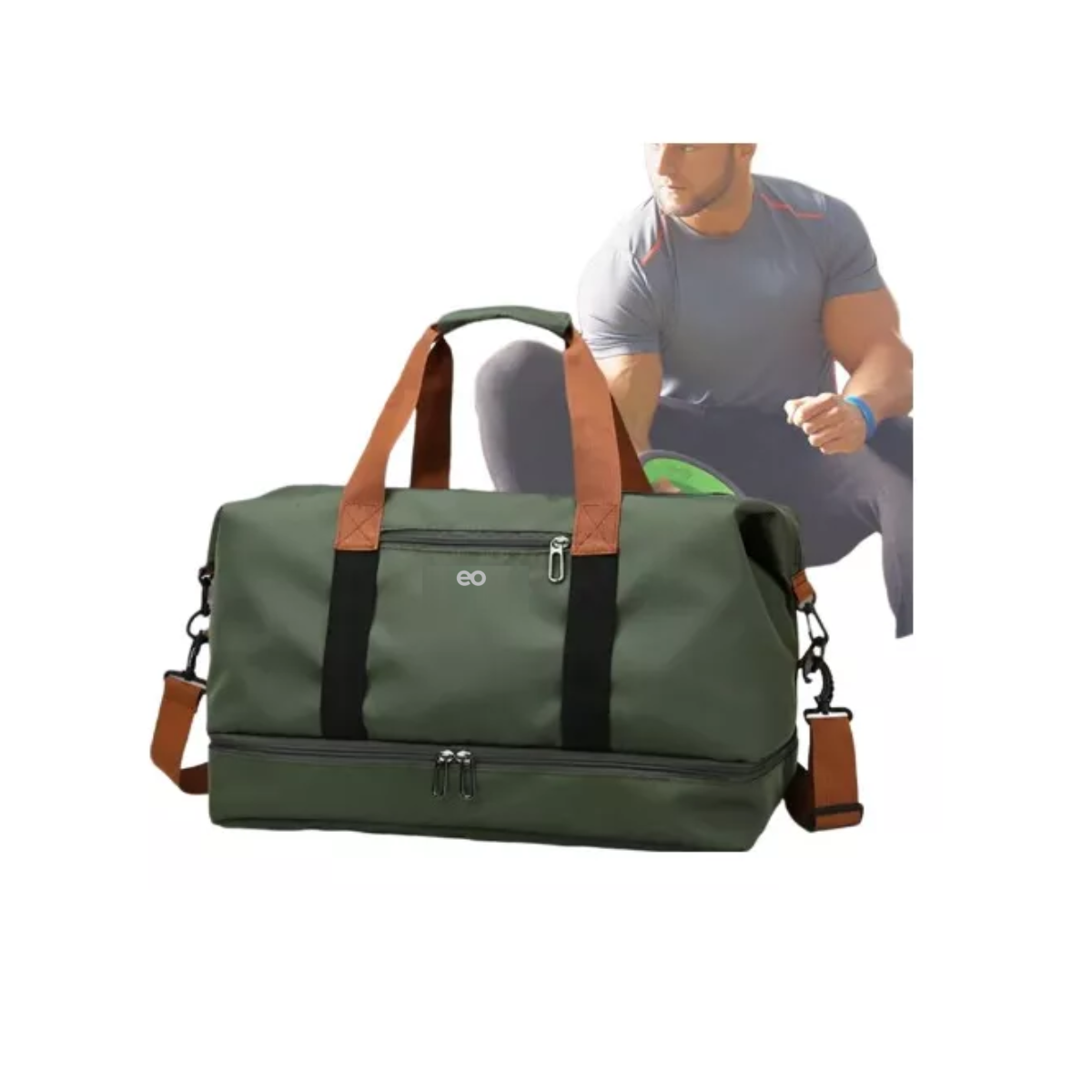 Foto 3 pulgar | Maleta Deportiva Bolsa Gym Viaje Mochila Eo Safe Imports Esi-10020-1 Verde