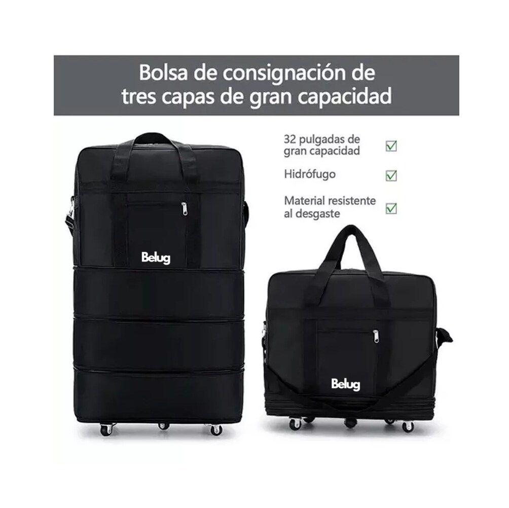 Foto 2 | Maleta Deportiva Con Ruedas, Belug Negro