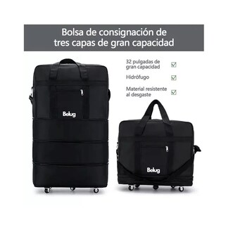 Foto 2 | Maleta Deportiva Con Ruedas, Belug Negro