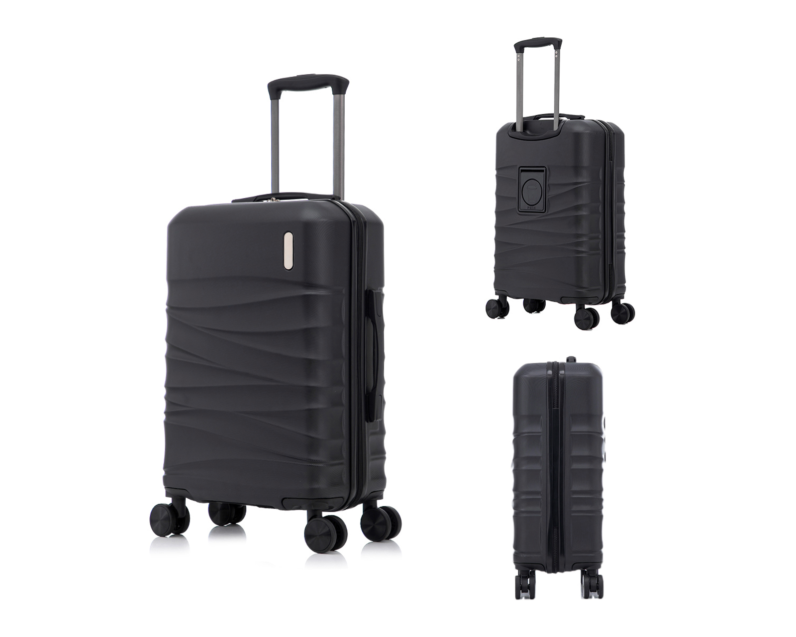 Foto 3 pulgar | Maleta Con Ruedas Carry On Individual Basitex Azul Negra