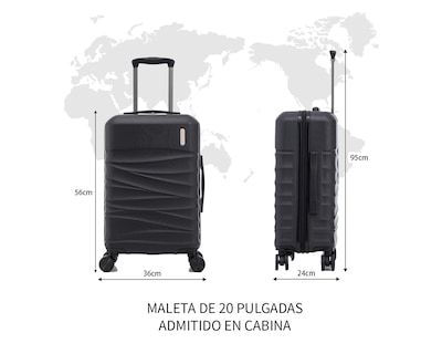 Foto 4 | Maleta Con Ruedas Carry On Individual Basitex Azul Negra