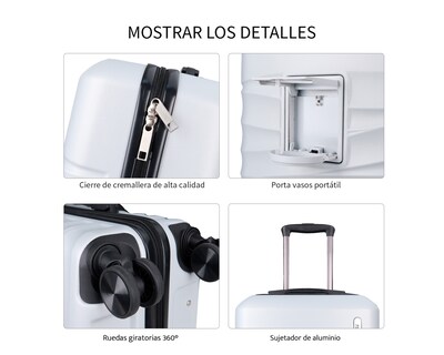 Foto 6 | Maleta Con Ruedas Carry On Individual Basitex Plateada
