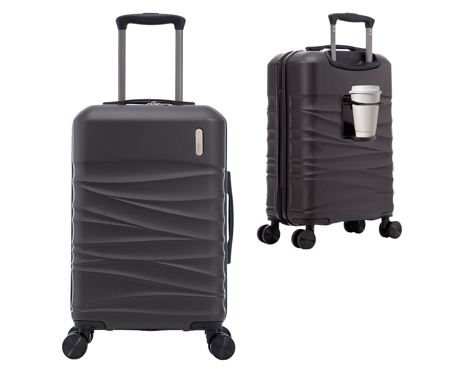 Foto 3 pulgar | Maleta Con Ruedas Carry On Individual Basitex Café