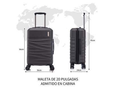Foto 4 | Maleta Con Ruedas Carry On Individual Basitex Café