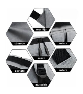 Foto 2 | Mochila Xtellar Antirrobo Carga Usb Escolar Portátil Casual 3 Piezas Color Gris