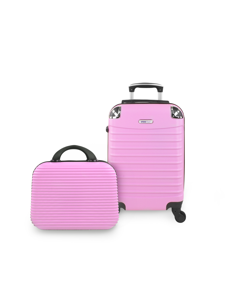 Juego de Maleta Etco Travel Rosa 2 Piezas