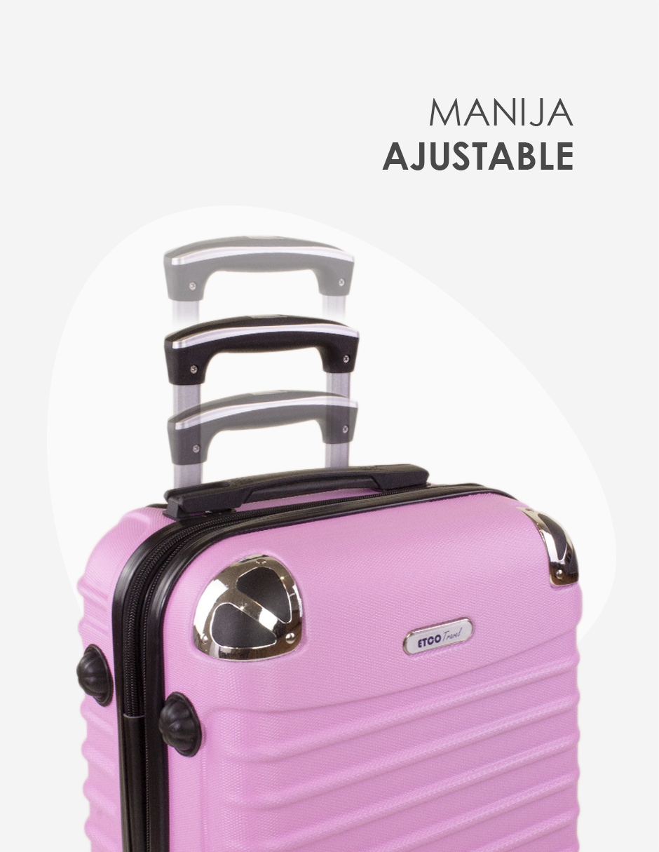 Foto 4 | Juego de Maleta Etco Travel Rosa 2 Piezas