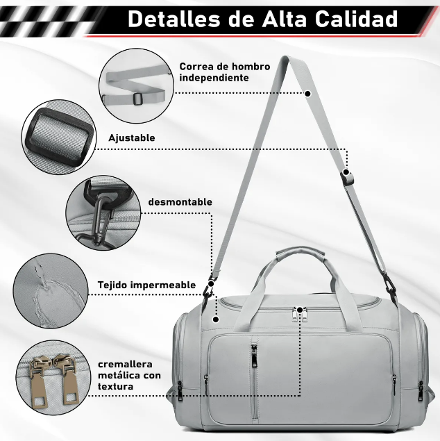 Foto 4 pulgar | Maleta Deportiva Xtellar Tejido Impermeable