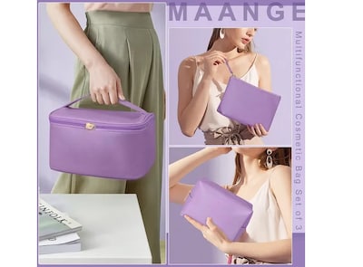 Foto 2 | 3pcs Cosmetiquera Neceser Estuches De Maquillaje Bolsa Viaje Color