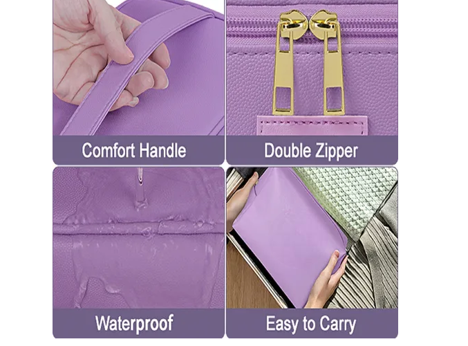 Foto 4 | 3pcs Cosmetiquera Neceser Estuches De Maquillaje Bolsa Viaje Color