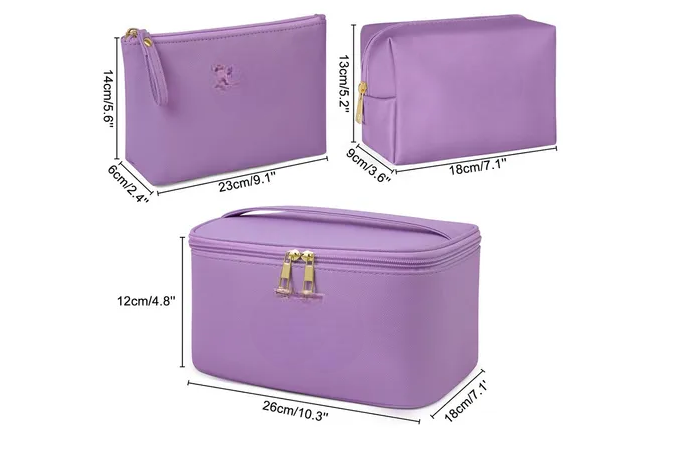 Foto 5 | 3pcs Cosmetiquera Neceser Estuches De Maquillaje Bolsa Viaje Color