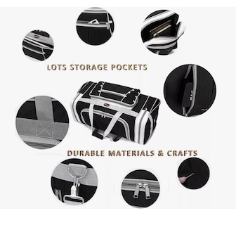 Foto 3 | Bolsa Xtellar De Viaje Portátil Duradera De Gran Capacidad 65cm Modelo Negro Y Blanco