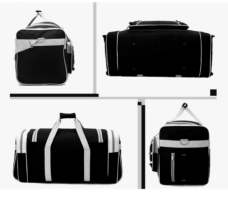 Foto 5 pulgar | Bolsa Xtellar De Viaje Portátil Duradera De Gran Capacidad 65cm Modelo Negro Y Blanco