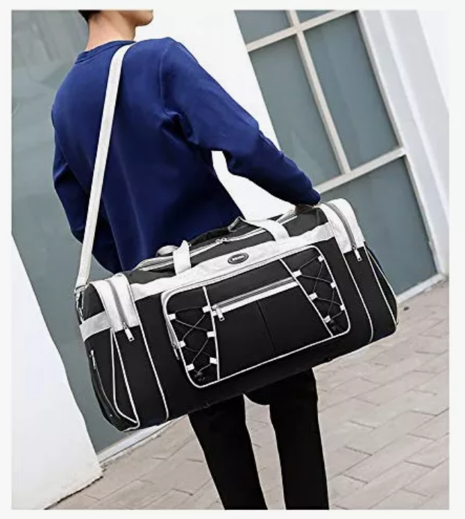 Foto 6 pulgar | Bolsa Xtellar De Viaje Portátil Duradera De Gran Capacidad 65cm Modelo Negro Y Blanco