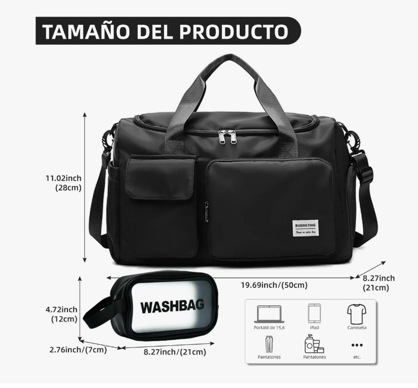 Foto 3 pulgar | Maletas Xtellar Deportiva Mochila De Gym Viaje Equipaje De Mano 2pcs