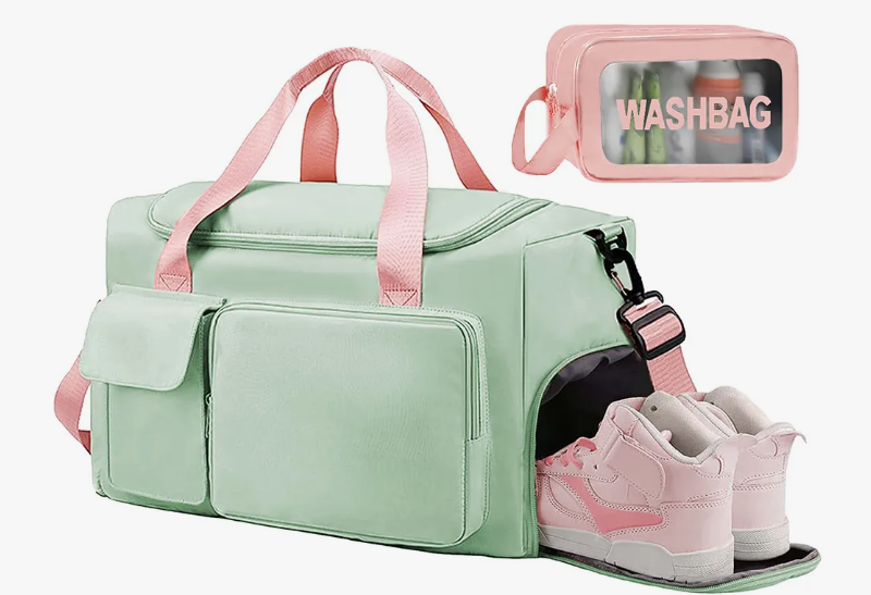 Foto 1 | Maletas Xtellar Deportiva Mochila De Gym Viaje Equipaje De Mano 2pcs Modelo Rosa Verdoso
