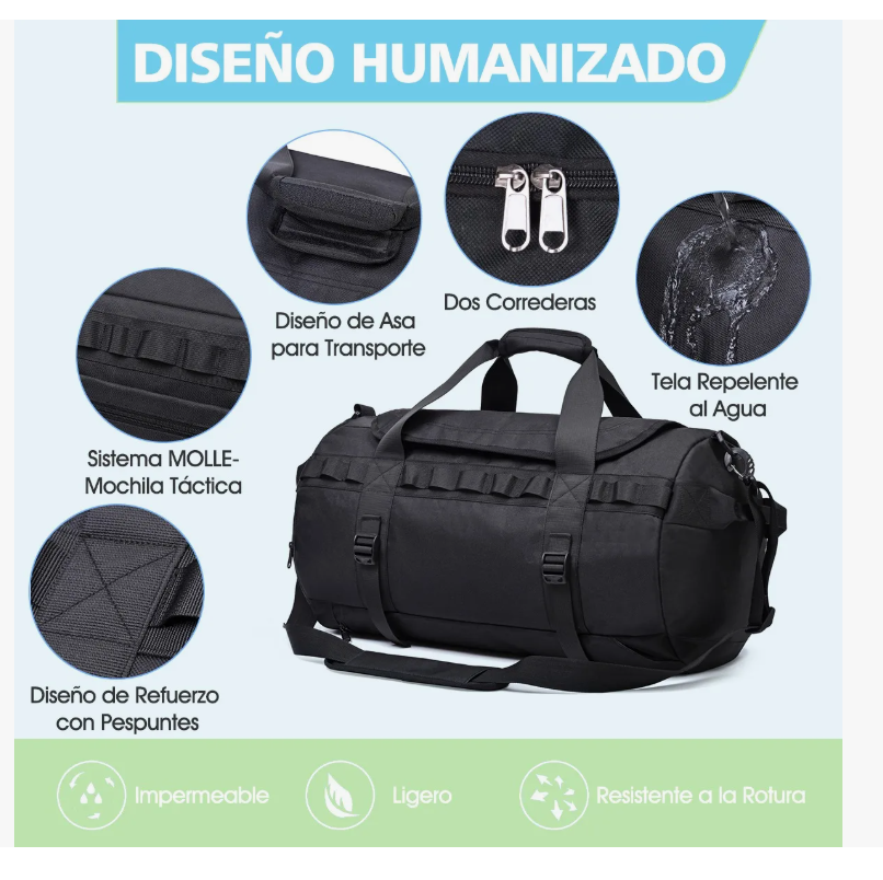 Foto 4 | Maletas Xtellar Deportivas Maletas Viaje Maleta Gym Plegable 50l