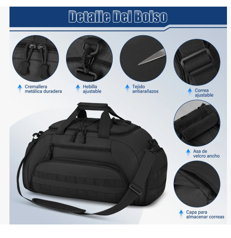 Foto 4 pulgar | Maleta Xtellar De Viaje Mochilas Deportivas Tácticas De 55l