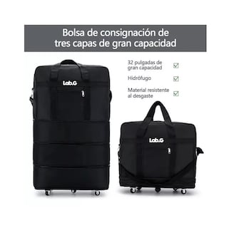 Foto 2 | Maleta Deportiva Lab.g Con Ruedas, Negro