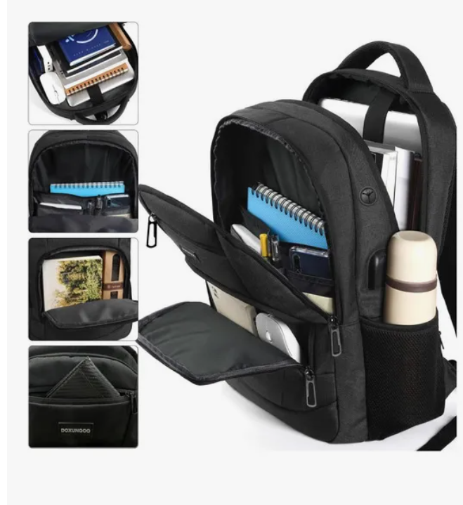 Foto 3 pulgar | Xtellar Mochila De Viaje De Negocios Antirrobo Para Portátil Con Puerto De Carga Usb, Resistente Al Agua Para