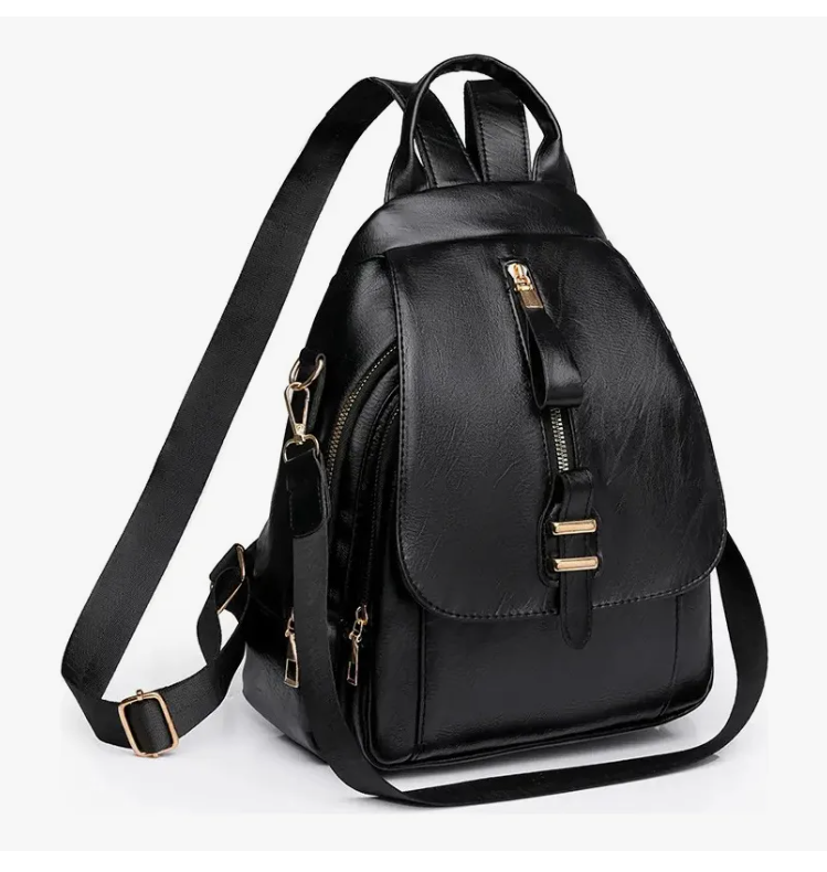 Foto 2 pulgar | Mochila Xtellar Urbana Moda Retro Reforzada Mujer - Negro - Resistente Al Agua