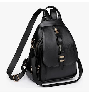 Foto 1 | Mochila Xtellar Urbana Moda Retro Reforzada Mujer - Negro - Resistente Al Agua