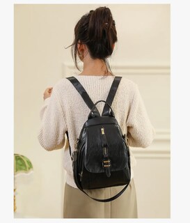 Foto 2 | Mochila Xtellar Urbana Moda Retro Reforzada Mujer - Negro - Resistente Al Agua