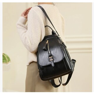 Foto 3 | Mochila Xtellar Urbana Moda Retro Reforzada Mujer - Negro - Resistente Al Agua