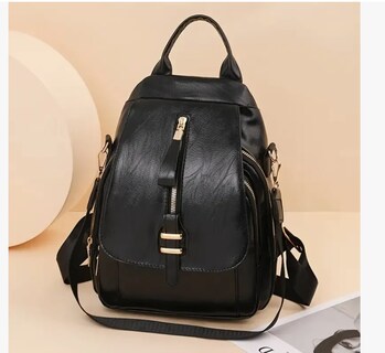 Foto 4 | Mochila Xtellar Urbana Moda Retro Reforzada Mujer - Negro - Resistente Al Agua