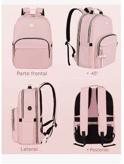Foto 2 | Mochila Xtellar De Viaje Mujer, Mochila Para Laptop 17 Pulgadas, 35l Capacidad Resistente Al Agua Color Rosa