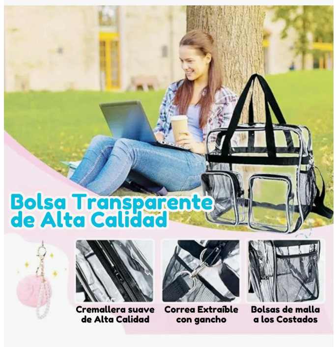 Foto 3 pulgar | Bolsa Xtellar Maquillaje Cosmetiquera Maleta Transparente De Viaje Color Negro Y Transparente
