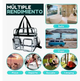 Foto 3 | Bolsa Xtellar Maquillaje Cosmetiquera Maleta Transparente De Viaje Color Negro Y Transparente